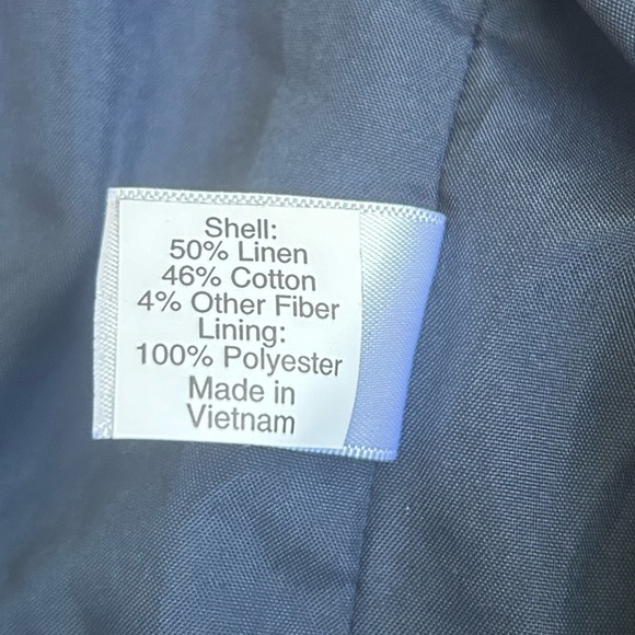 Lane Bryant size 26 Linen The Bryant Blazer & pant suit/set navy/white pinstripe - Picture 10 of 16